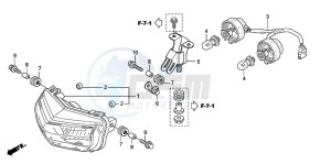 TRX300EX SPORTRAX drawing HEADLIGHT (TRX300EX'07,'08)