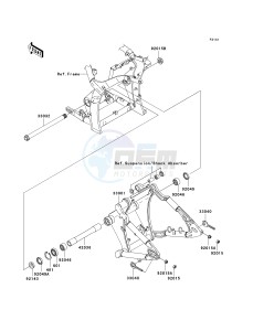 VN 2000 E [VULCAN 2000 CLASSIC] (6F-7F) E6F drawing SWINGARM