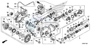 TRX500FA6F TRX500FA ED drawing FRONT FINAL GEAR