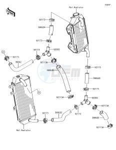 KX450F KX450HHF EU drawing Water Pipe