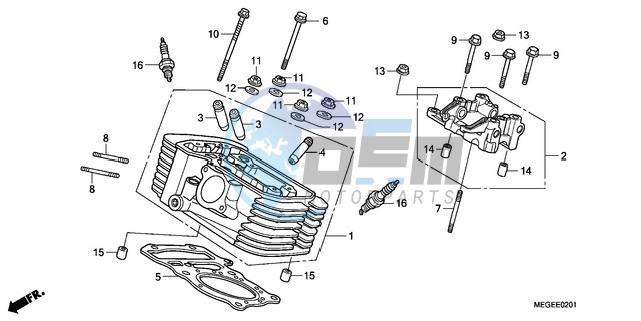 REAR CYLINDER HEAD