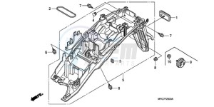 CB600FA39 Australia - (U) drawing REAR FENDER