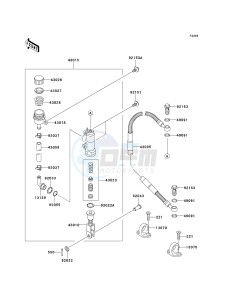 KX 85 A [KX85 MONSTER ENERGY] (A6F - A9FA) A7F drawing REAR MASTER CYLINDER