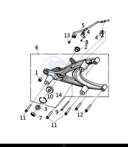 HD 300I ABS (LS30W1-EU) (L9-M0) drawing RR. FORK ASSY