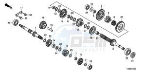 TRX250TMA ED drawing TRANSMISSION