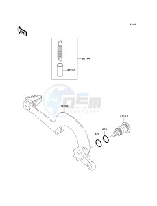 KX 250 N [KX250F] (N1) [KX250F] drawing BRAKE PEDAL