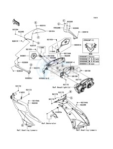 NINJA ZX-6R ZX600R9F FR GB XX (EU ME A(FRICA) drawing Cowling