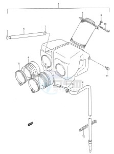 GS500E (E28) drawing AIR CLEANER