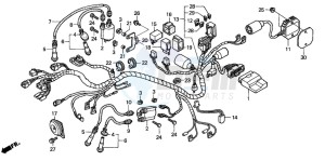 VT750DC SHADOW drawing WIRE HARNESS