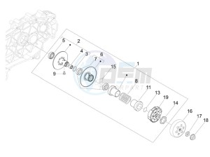 S 125 4T (Euro 3) UK drawing Driven pulley