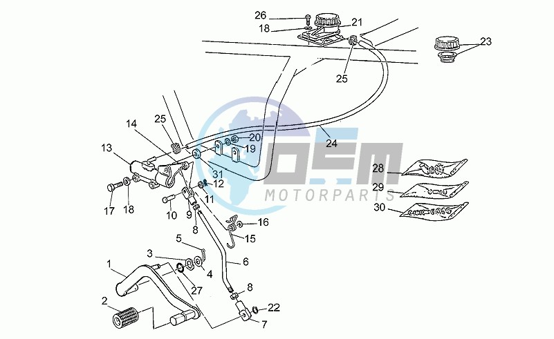 Rear master cylinder