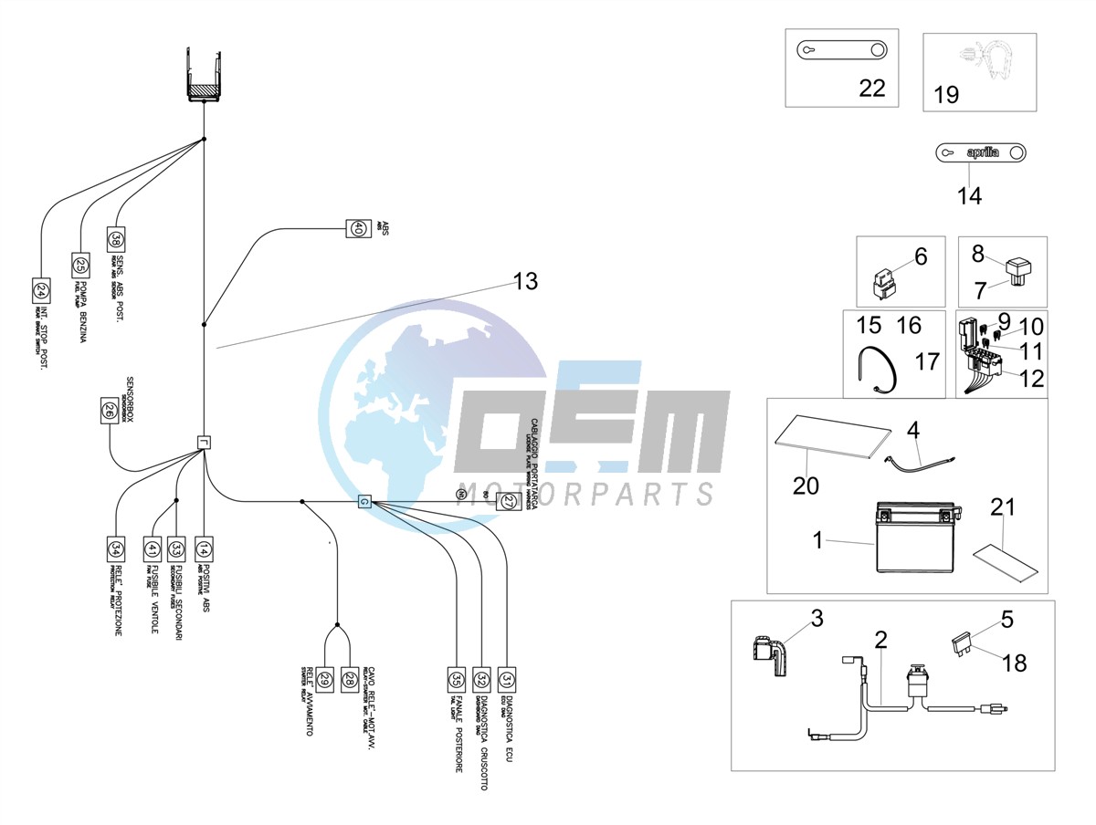 Rear electrical system