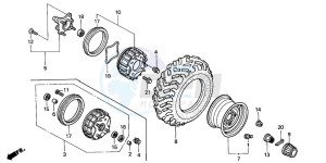 TRX350FM RANCHER 4X4S drawing FRONT WHEEL