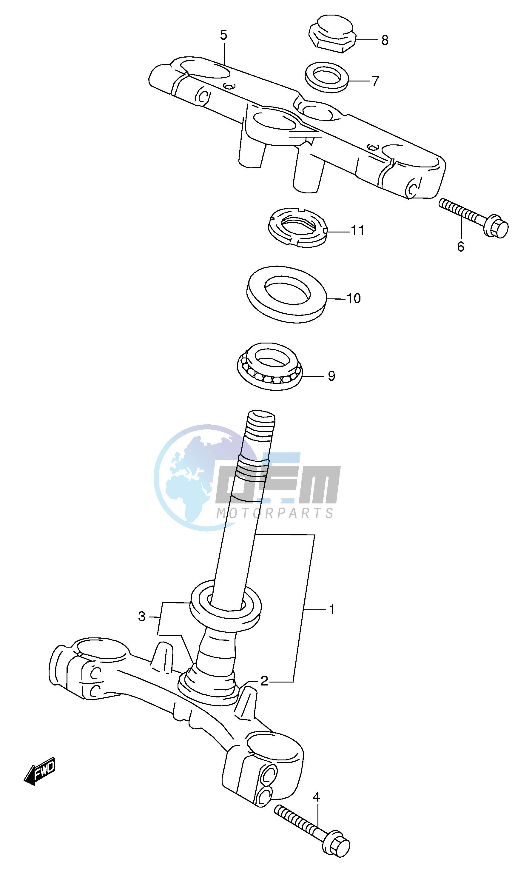 STEERING STEM (MODEL W X Y K1 K2)