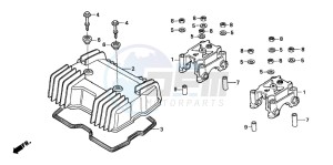 CB250P drawing CYLINDER HEAD COVER