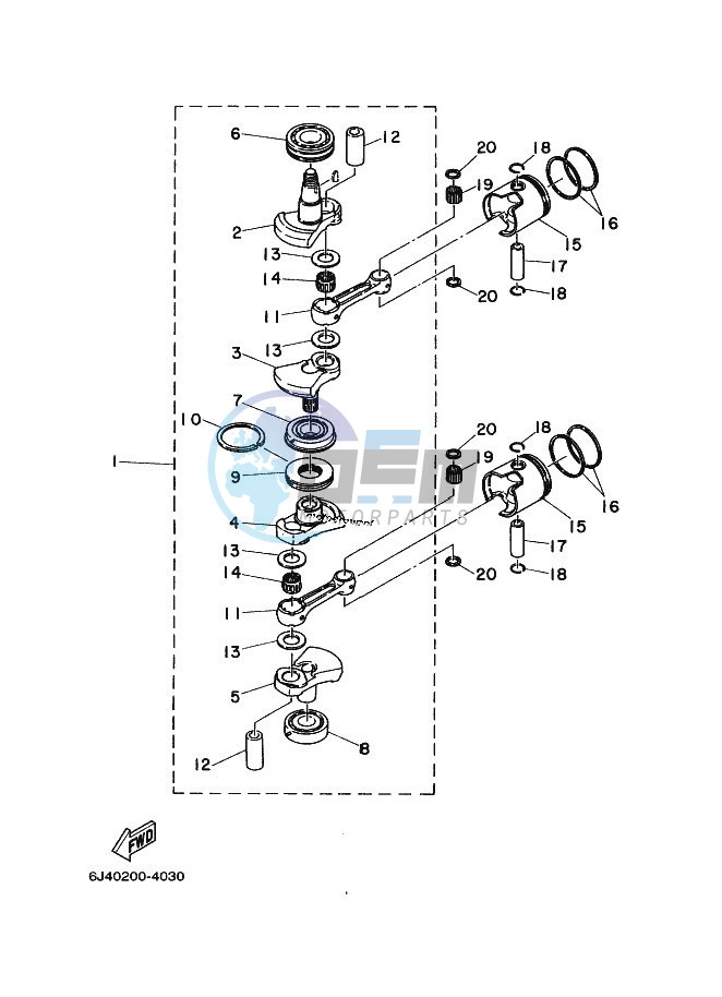 CRANKSHAFT--PISTON