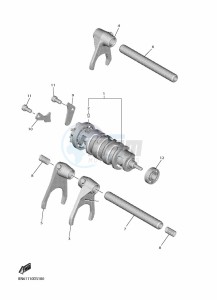 YZF600 YZF-R6 (BN6H) drawing SHIFT CAM & FORK