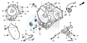 TRX250X9 Australia - (U) drawing REAR CRANKCASE COVER