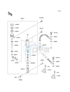 KX 85 A [KX85 MONSTER ENERGY] (A6F - A9FA) A9FA drawing REAR MASTER CYLINDER