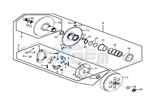 GTS 125 EURO 3 drawing CLUTCH