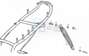 ATLANTIS CITY - 50 cc VTHAL1AE2 Euro 2 2T AC ESP drawing Shock absorber, rear (Positions)