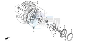 VF750CD drawing REAR WHEEL