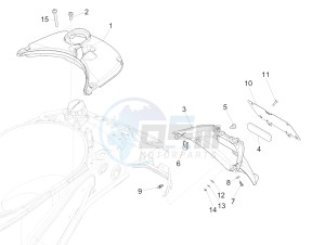 SPRINT 50 4T-3V E2 NOABS (NAFTA) drawing Rear cover - Splash guard