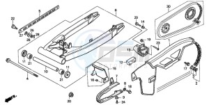 CRM50R drawing SWINGARM/CHAIN CASE