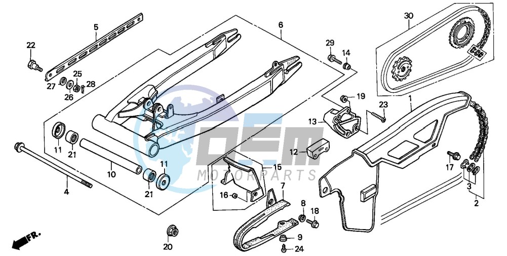 SWINGARM/CHAIN CASE