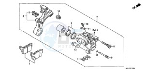 CBR600RR9 Europe Direct - (ED / MME SPC) drawing REAR BRAKE CALIPER (CBR600RR)