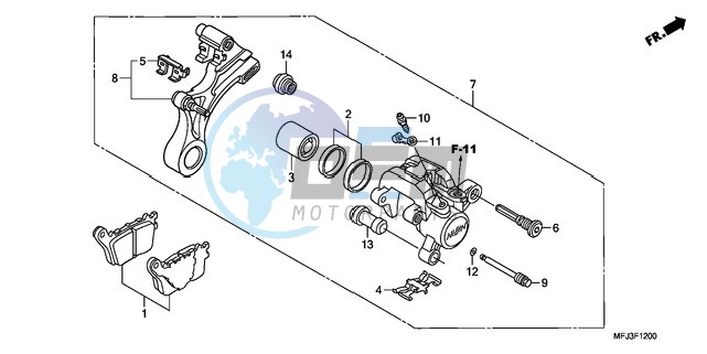 REAR BRAKE CALIPER (CBR600RR)