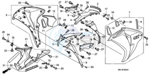 CBR1000RAA Korea - (KO / ABS) drawing MIDDLE COWL