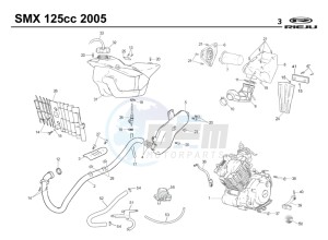 SMX-125-4T-BLUE drawing HOSE CONNEXIONS TANKS