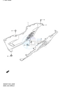 AN250 (E2) Burgman drawing SIDE LEG SHIELD (MODEL K1)