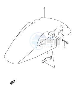 SV650S (E2) drawing FRONT FENDER