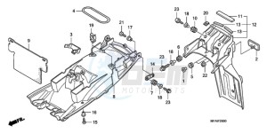 CBF1000A9 France - (F / ABS CMF) drawing REAR FENDER