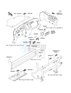 KAF 400 A [MULE 610 4X4] (A6F-AF) A9F drawing LABELS