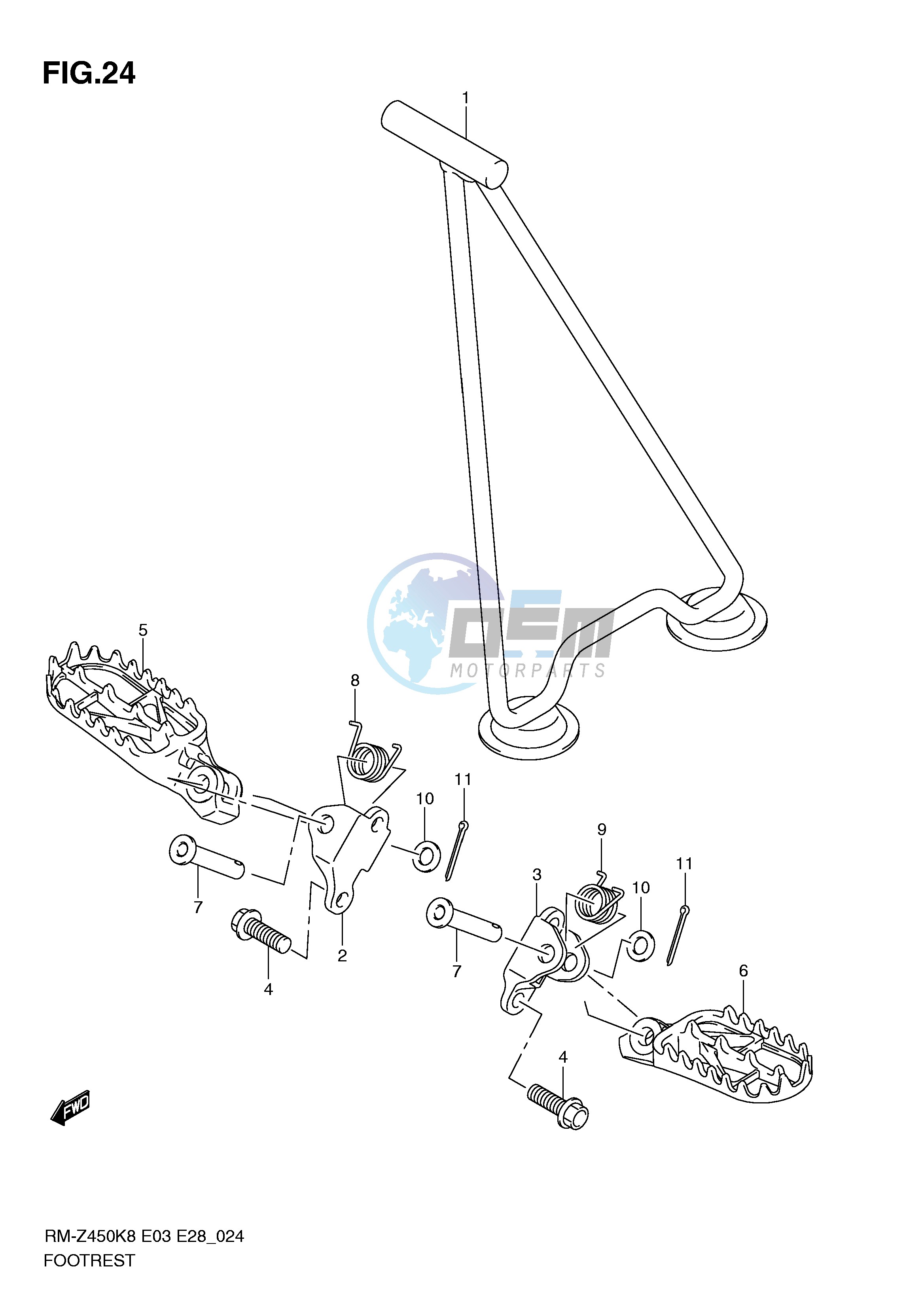 FOOTREST (RM-Z450K8 K9 L0)