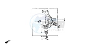 TRX300 FOURTRAX 300 drawing KNUCKLE (2WD)