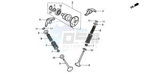 TRX200D FOURTRAX 200 drawing CAMSHAFT/VALVE