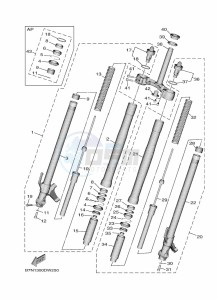 MT-09 MTN890 (B7N7) drawing FRONT FORK