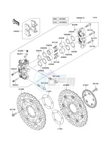 ZG 1400 A [CONCOURS 14 ABS] (8F-9F) A8F drawing FRONT BRAKE