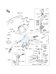 KVF 650 D ([BRUTE FORCE 650 4X4] (D6F-D9F) D6F drawing HANDLEBAR