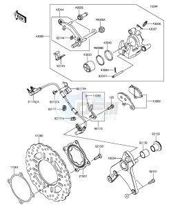 Z1000SX_ABS ZX1000MGF FR GB XX (EU ME A(FRICA) drawing Rear Brake