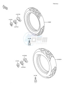 ZX 600 C [NINJA 600R] (C8-C9) [NINJA 600R] drawing TIRES