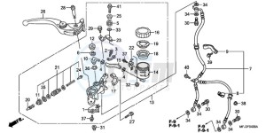 CBR600RRA E drawing FR. BRAKE MASTER CYLINDER (CBR600RR)