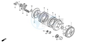 XR100R drawing CLUTCH