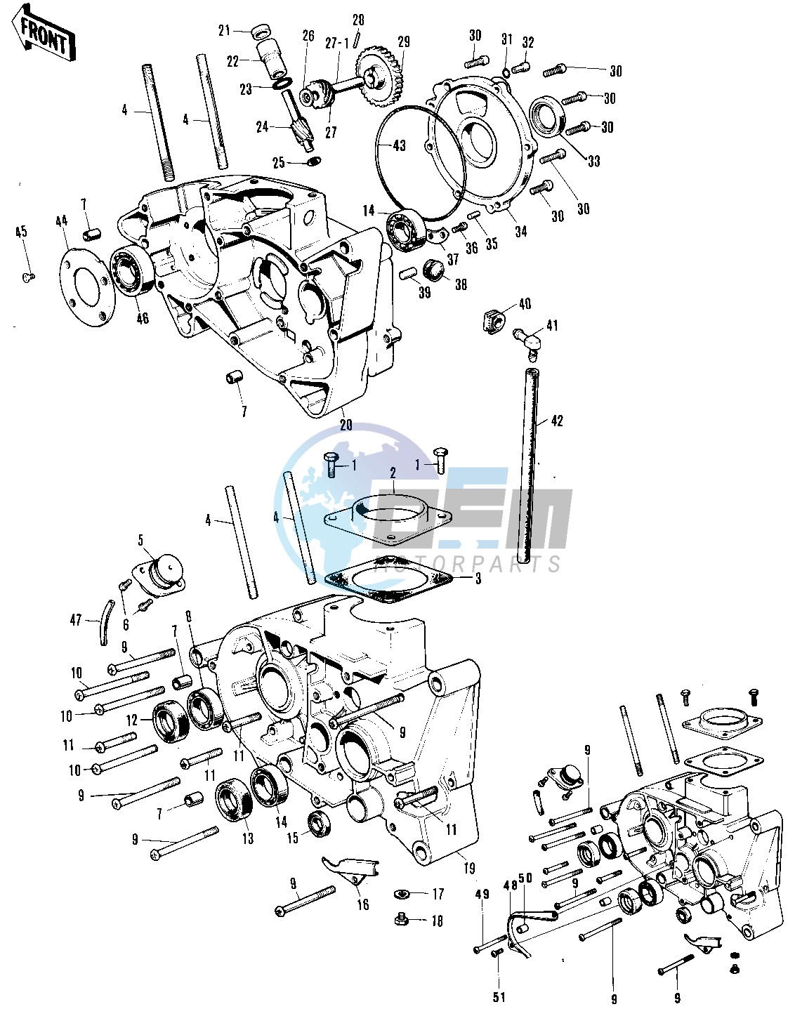 CRANKCASE -- 71-73 F7_F7-A_F7-B- -