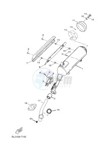 YP125RA X-MAX 125 ABS POLICE BELGIUM drawing EXHAUST