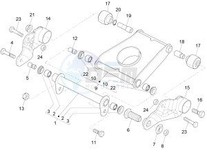 MP3 500 MAXI SPORT BUSINESS ADVANCED E4 ABS (EMEA) drawing Swinging arm